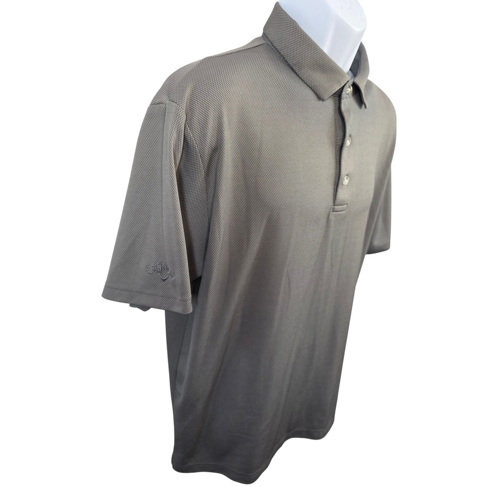 Callaway Opti-Dri Mens Golf Polo Shirt Gray Short Sleeve Size Large / B187 - Picture 1 of 7